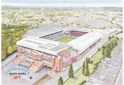 Aston Villa FC Villa Park Stadium Study 3 Wall Art Print